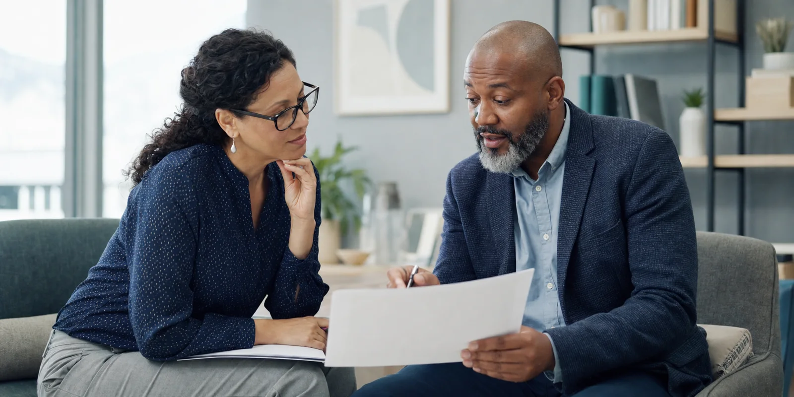 Two behavioral health professionals reviewing a case together