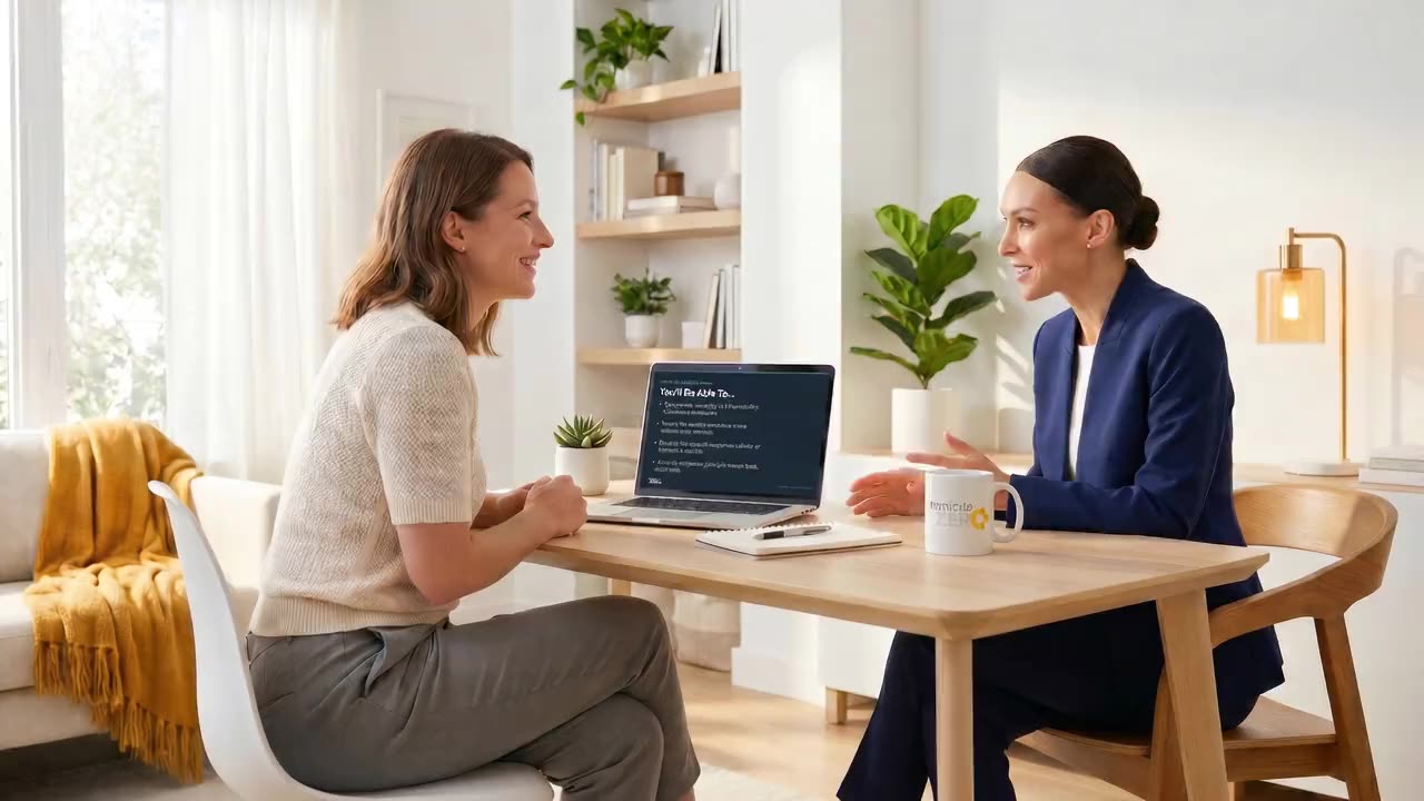 A learner talking a concept through with the one-on-one reviewer
